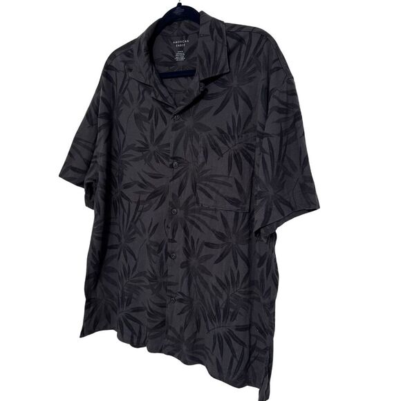 AMERICAN EAGLE Mens Short Sleeve Button Down Floral Shirt Knit NWOT Medium - Picture 2 of 6